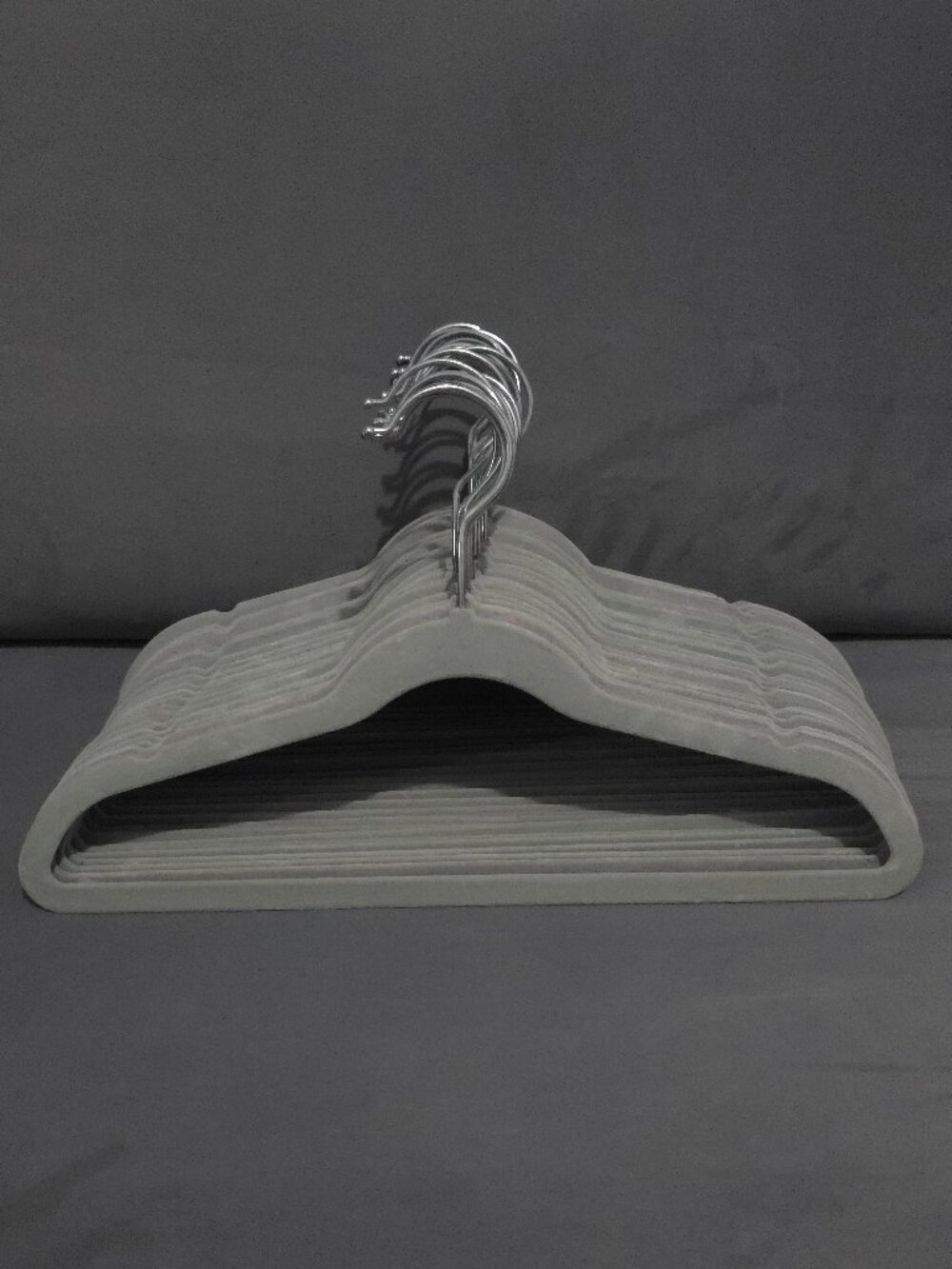 Set of 27 Kids Velvet Hangers Gray Space-Saving Non-Slip Closet Organizers